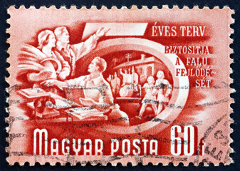 Postage stamp Hungary 1950 village cooperative