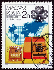 Postage stamp Hungary 1964 telephone service