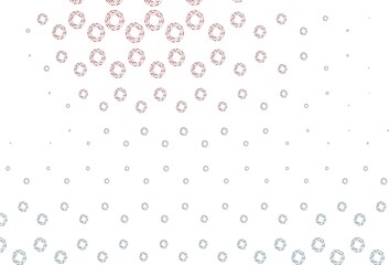 Light blue, red vector texture with disks.