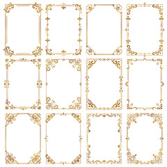 Decorative vintage frames. Certificate ornamental borders royal elegant calligraphic style vector collection. Illustration calligraphic border, wedding premium template