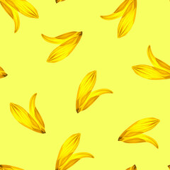 Sunflower petals seamless pattern. Vector stock illustration eps10.