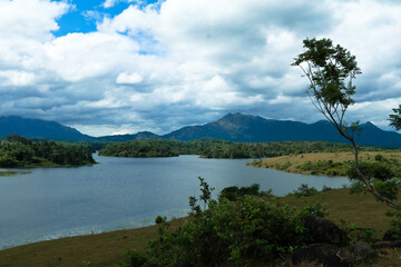 Fototapeta na wymiar A beautiful scenery from Karappuzha Dam site, Wayanad