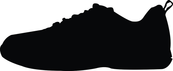 Obraz premium Vector silhouette of a shoe. 