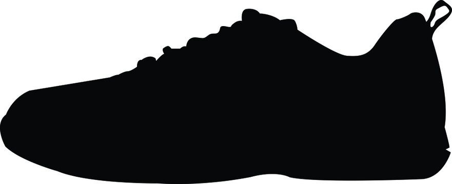 Vector silhouette of a shoe.
