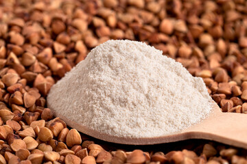 Buckwheat flour and raw toasted buckwheat