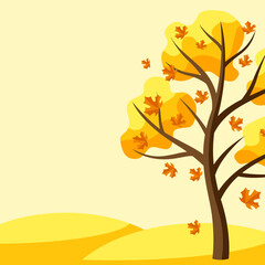 Autumn background with tree.