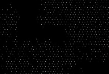 Dark Silver, Gray vector texture with playing cards.