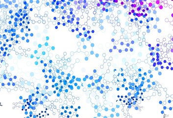Light Pink, Blue vector pattern with artificial intelligence network.