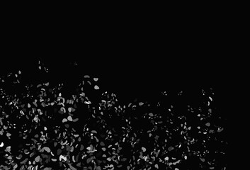 Light Silver, Gray vector pattern with chaotic shapes.