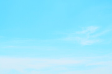 Beautiful bright blue sky and white clouds in the morning for background and decoration