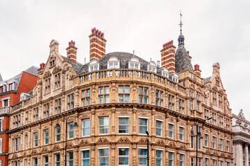 Traditional architecture of London. London - Capital and most populous city in England. UK.