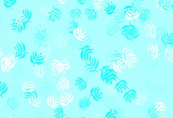 Light Green vector abstract design with leaves.