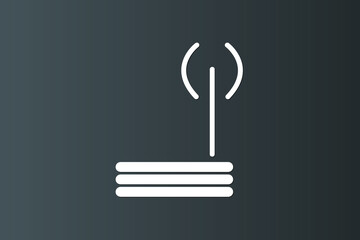 Wireless router icon on dark background for home and business use
