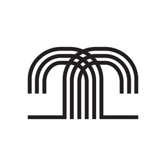 Fountain water logo design template