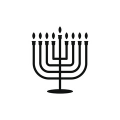 Menorah icon design isolated on white background. Vector illustration