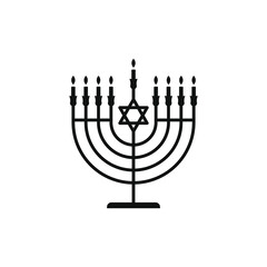 Menorah icon design isolated on white background. Vector illustration