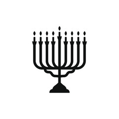 Fototapeta premium Menorah icon design isolated on white background. Vector illustration