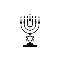 Menorah icon design isolated on white background. Vector illustration