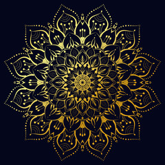 ornamental round ornament Luxury gold mandala gorgeous arabesque background and pattern