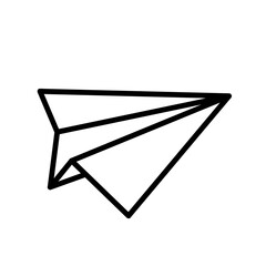 paper airplane mail icon isolated. Email vector stock symbol eps10 on white background