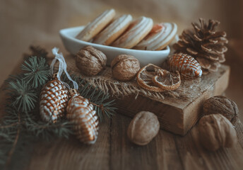 christmas cookies on a table