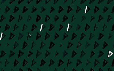 Dark Green vector layout with lines, triangles.
