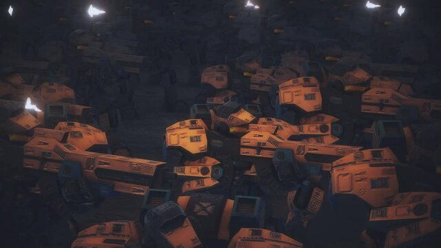 Fighter Robots in a war 4k