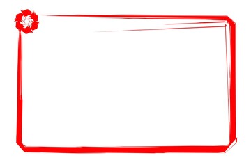 Obraz premium Red frame with empty space