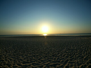 sunset on the beach