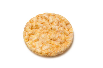 Rice wafer isolated on white background.