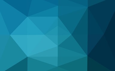 Dark BLUE vector abstract polygonal texture. A completely new color illustration in a vague style. The best triangular design for your business.