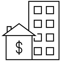 Fixed Asset Vector Icon Design, Financier and investors Symbol on White Background, Business Capitalism and Finance Sign, Real Estate investment Holding Concept 