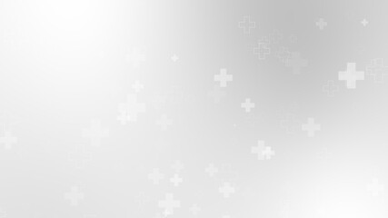 Abstract medical white gray cross pattern background.
