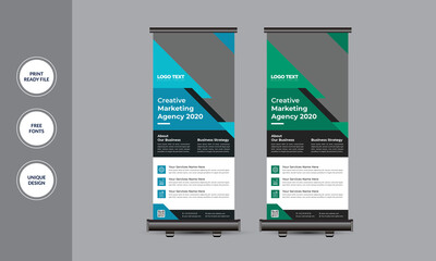 Business Roll Up. Standee Design. Banner Template. Vector illustration .
