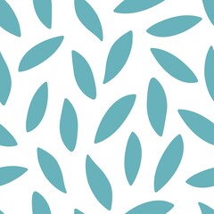 Vector seamless pattern with leaves, plants. Hand drawn illustration. Can be used for printing on textiles, clothing, postcards, notebooks, phone cases