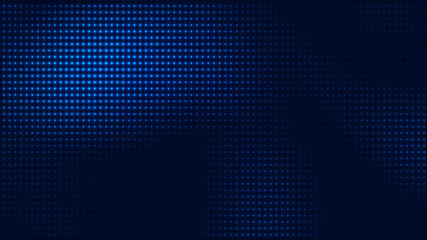 Dot blue pattern screen led light gradient texture background. Abstract  technology big data digital background. 3d rendering.