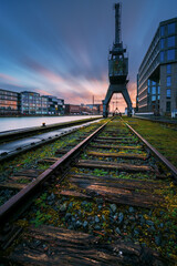 Fototapeta premium Stillgelegte Hafenanlage in Münster