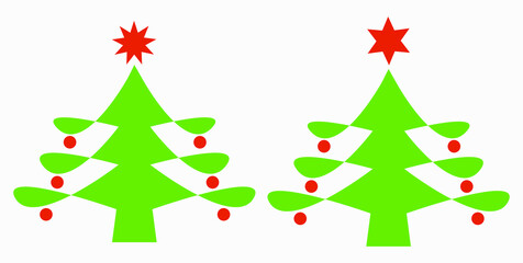 Christmas tree. Christmas. New Years holiday. Decorations for Christmas. Vector icon.