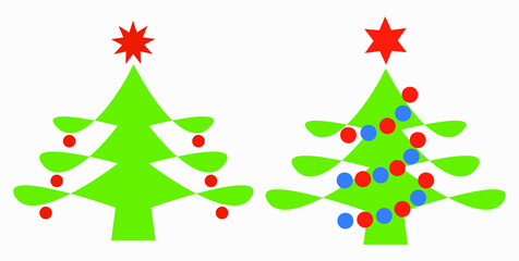 Christmas tree. Christmas. New Years holiday. Decorations for Christmas. Vector icon.