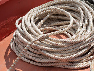 Hemp rope or marine rope for tying up boats to docks