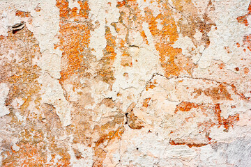 Texture of a concrete wall with cracks and scratches which can be used as a background