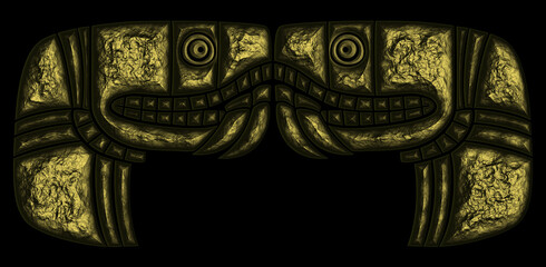 Aztec Goddess of Earth from snake heads