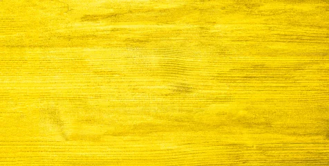Fotobehang Wood yellow textured background in the trendy Mellow Yellow color. copy space © Lena_viridis