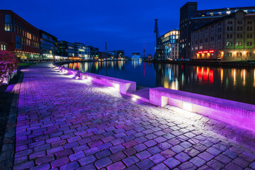 Stadthafen in Münster zur blauen Stunde © Tobias Herrmann