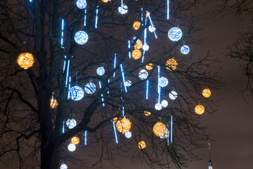 Christmas decoration of  Tallinn. Estonia