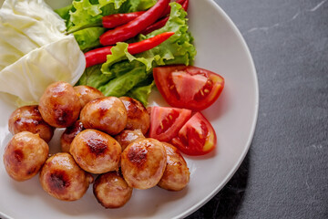 Thai sausage favorite street food