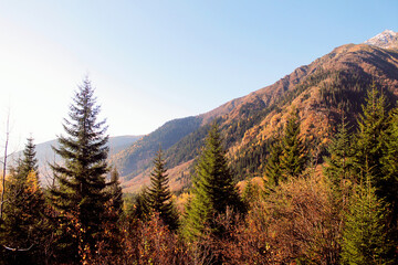 sunset in the mountains