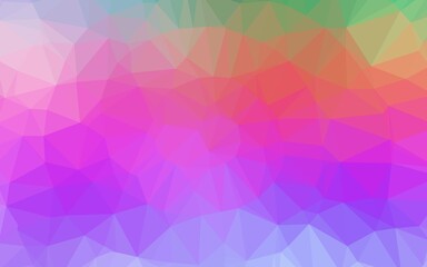 Light Multicolor, Rainbow vector polygon abstract background. Colorful illustration in abstract style with gradient. Brand new style for your business design.