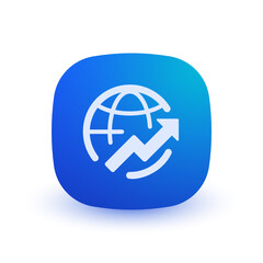 World Stock Up - Button