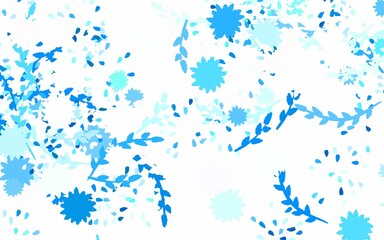 Light Blue, Green vector elegant pattern with flowers
